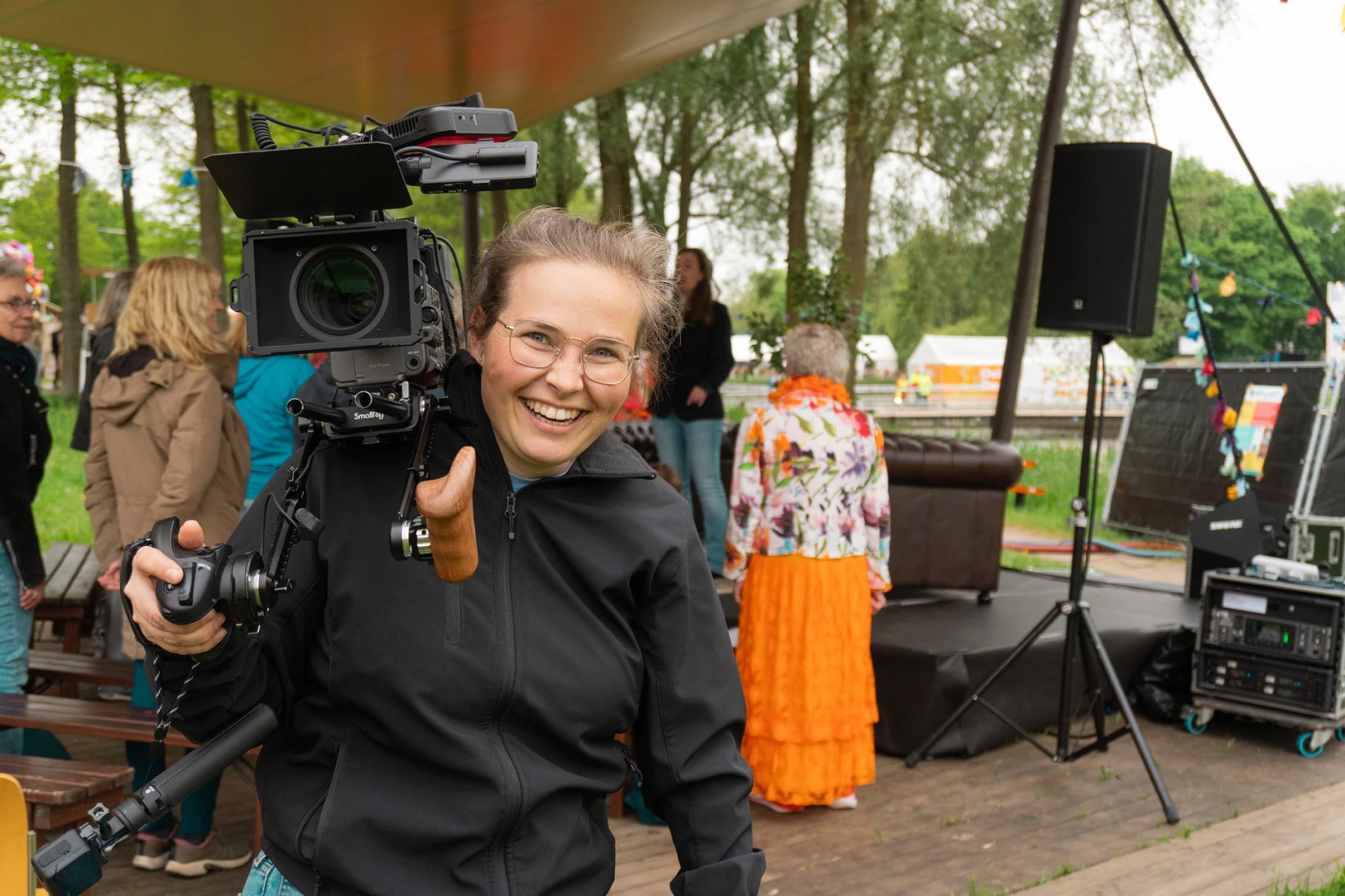 SEM Camera operator op Bevrijdingsfestival Overijssel